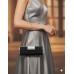 Evening Bag - Hard Case w/ Clear Acrylic Stones  Accent Flap Closure - Black - BG-M1023SL-BK
